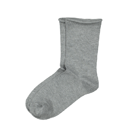 Å WOMAN Bambustrumpor med rullad kant Sockor Grå 36/38