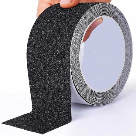 Skridsikker tape til trapper, 10 cm 10 m, skridsikker tape udendørs, skridsikker trækbånd, sikkerhedstape, til indendørs og udendørs brug, sort[CO]