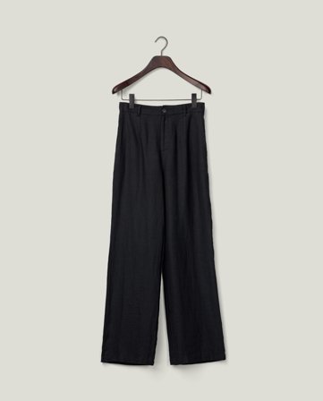 Lexington Svarte linbukser med høy midje og vide ben