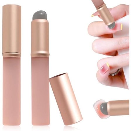 2 st Silikon Nagelborste, Ombre Nagelborste Silikon Nagelverktyg, Återanvändbara Silikon Krom Applikator Naglar