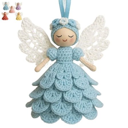 DIY Hæklet Engel Ornament Håndværkssæt til Jul og Julepynt
