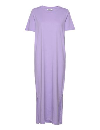Liv Organic Ss Dress Maxikjole Festkjole Lilla MOSS COPENHAGEN