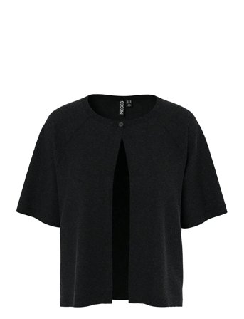 Pcbree Ss O-Neck Knit Cardigan Noos Bc Black Pieces