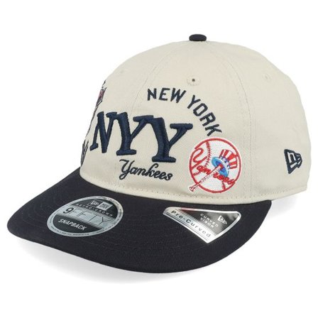 New Era - MLB Beige unconstructed Keps - New York Yankees 9FIFTY Scatter Stone/Navy Dad Cap @ Hatstore