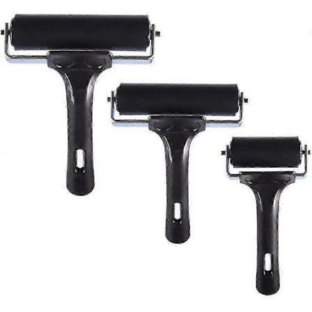 3-pak Myk Gummivals, Gummivals Roller Maling Pensler Blekk Applikator Kunst Håndverk