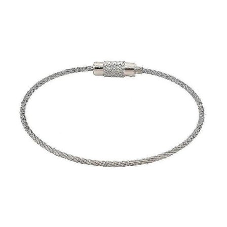Rustfri Kabel Nøkkelring Wire Nøkkelring Kabelstropper Med Nøkkelring Twist Barrel Farge Sølv (7-pakning)