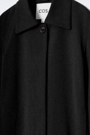 COS Femme Pardessus Long À Boutonnage Simple in Noir