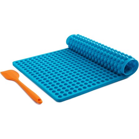 Silikon Bakplåt för Hundgodis Godisform Mini Runda Hundkex Bakplåt Non-stick Form, 40,6 x 27,9 cm