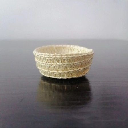 Gräsvävd korg Dollhouse Miniatyrkorg 2 2