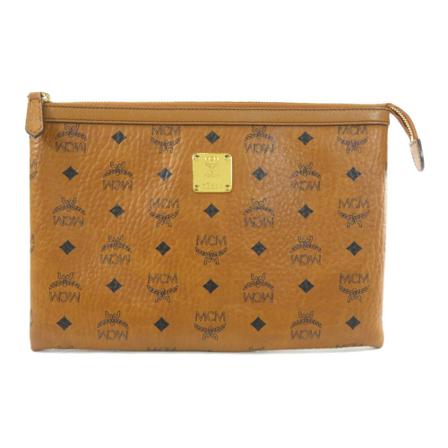MCM Pre-owned, Clutches Bruin, unisex, Maat:ONE Size