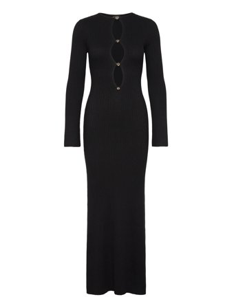 Nautico Knit Maxi Dress Black Bardot