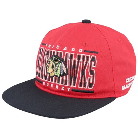 Kinder Outerstuff - NHL Rot snapback Cap - Kinder Chicago Blackhawks Logo Flatbrim Cap Red/Black Snapback @ Hatstore