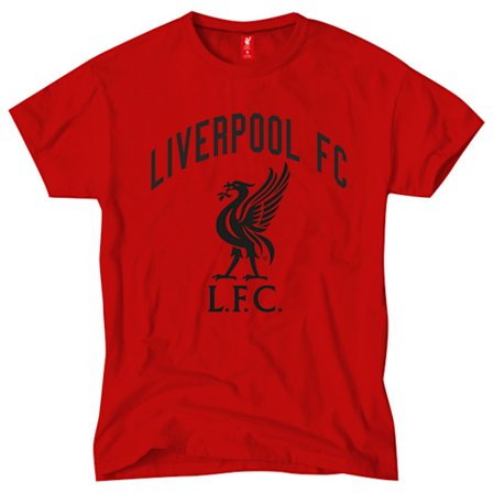 Liverpool T-Shirt Black Liverbird Röd