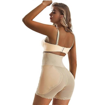 Polstrede trusser med numseløft, højtaljede shapewear til kvinder, mavekontrol, hofteforstærker, aftagelige 2 puder