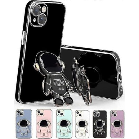 Astronaut Fällbart Stöd Fodral Kompatibelt Med Iphone 12 Pro Max/12 Pro/12, Elektropläterat Tpu Skyddande Skal