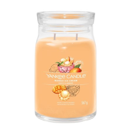Yankee Candle Signature Jar Candles Mango Ice Cream 567g - Candela Profumata