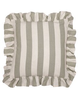 Tyynynpäällinen Amalia raidallinen röyhelöllä 1 kpl Vaaleanvihreä