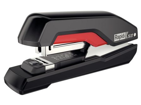 RAPID Halvstapelhäftare, S27 Supreme, 30 ark, svart/röd - Lyreco - Kontorsmaterial - Till skrivbordet - Häftapparater - Manuella