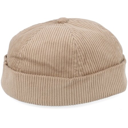 Upfront - Beige docker Bonnet - Echo Corduroy Cap Khaki Docker @ Hatstore
