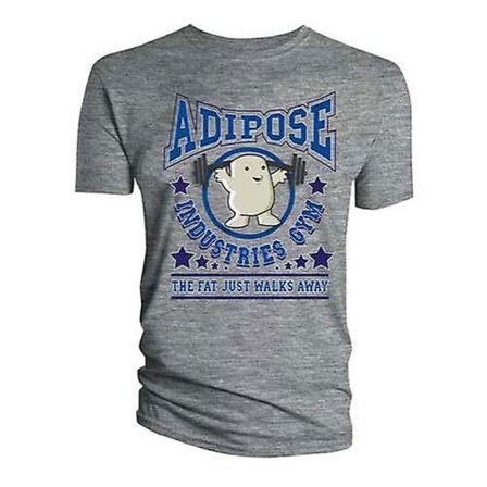 Doctor Who Adipose Gym (Sports Grey) T-skjorte