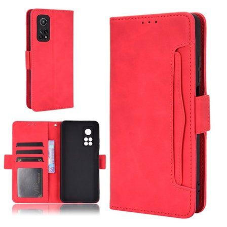 Moderni Nahkalaukku For Xiaomi Redmi K30S / Mi 10t Pro 5g / Mi 10t 5g - Punainen