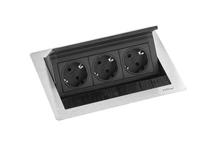 EVOline FlipTop Push-3x stikk Rustfritt stål