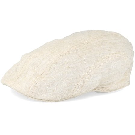Stetson - Beige flatcap Casquette - Ivy Linen Beige Flat Cap @ Hatstore