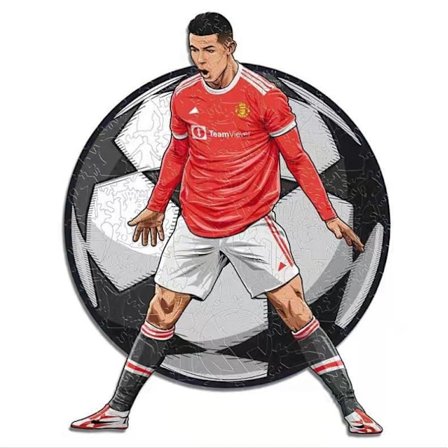 120-delt træpuslespil med Cristiano Ronaldo til børn A5