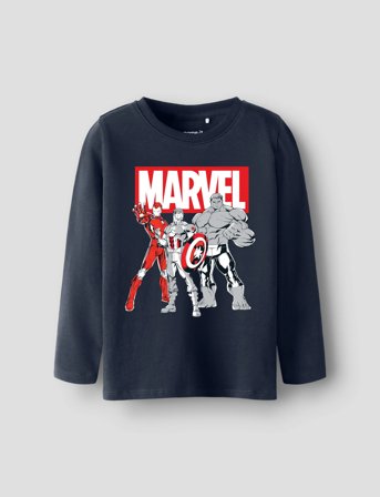 name it Nmmvodis Marvel Ls Top Mar - Navy - 92