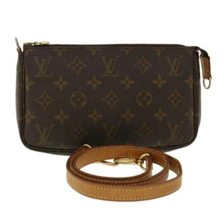 Louis Vuitton Vintage, Pre-owned Pochette Accessoires Monogram Bag Bruin, Dames, Maat:ONE Size,leather