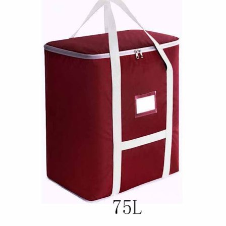 Peittojen säilytyspussi Vaatteiden säilytyslaukku PUNAINEN M75L 75L