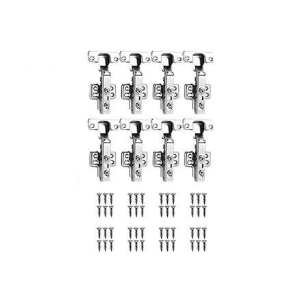 8-pak Kabinets Bløde Lukninghængsler, Vinkel 110 Med Hydraulisk Fjeder, Kophængsel, Aftagelig