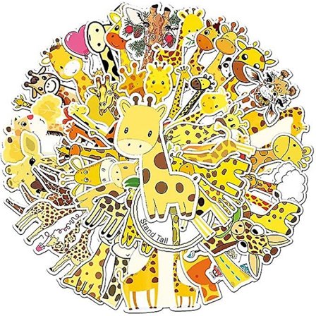 Smukke Giraf-klistermærker til børn, piger, teenagere, drenge, tegnefilm, vandtætte klistermærker til bærbar computer, vandflaske, krus, telefon, 