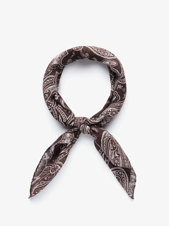 John Henric Men's Brown Bandana Paisley Size Onesize