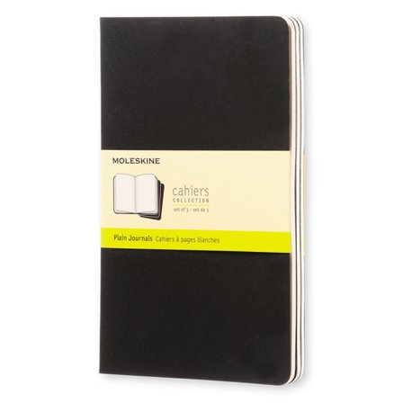 Moleskine Cahier Large Notebook Black Plain