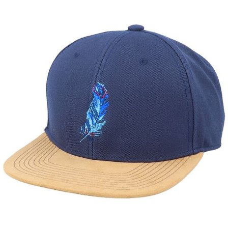 Iconic - Blå snapback Keps - Feather Navy/Suede Snapback @ Hatstore