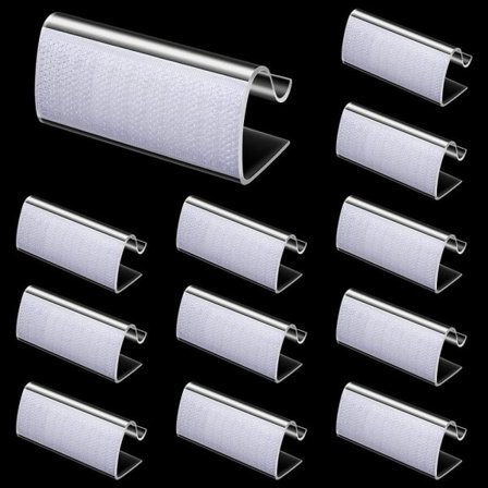 12 stk. Klare dugeklemmer Bordlister Klemmer Bordsskørt