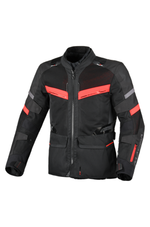 Motorjas Macna Captane Zwart/Rood XXXL