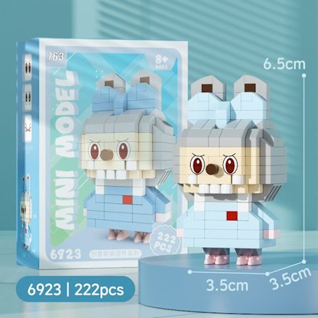 labub pienet hiukkaset labub palikat sarjakuvanuket yhdistetyt lelut pienet koristeet