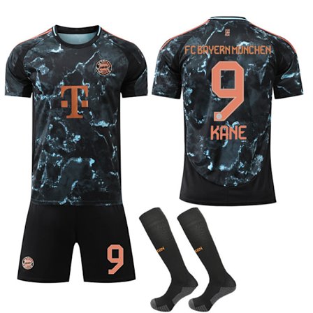 24-25 Bayern München Udebane Nr. 9 KANE Fodboldtrøjer Børn Voksen Fodboldudstyr