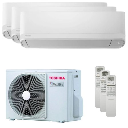 Condizionatore Toshiba Seiya Classic 2025 trial split 9000+9000+9000 BTU inverter A+++ unità esterna 5.2 kW