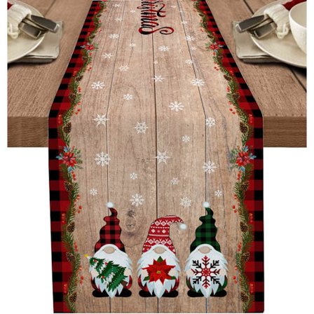 Tomtar Juldekorationer Bordlöpare Bomull Linne Gård,ZQKLA
