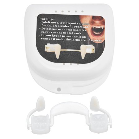 Vampyr Fang Soft Silikon Retractable Falske Tænder Cosplay Gebis Halloween Fest Rekvisitter