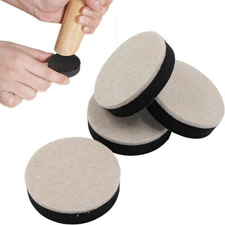 8 stk. Møbelhøyere, Runde Møbelbenhøyere (Diameter 6 cm, Høyde 1,65 cm)