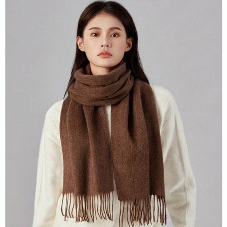 Uldtørklæde, Varmt vintertørklæde til kvinder, 100% uld, Super varmt, 180*30cm, Bordo