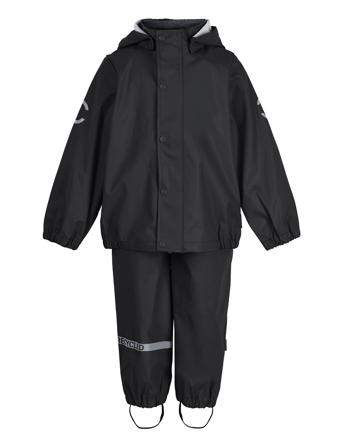 Pu Rain W. Susp. Recycled Outerwear Rainwear Rainwear Sets Svart Mikk-Line