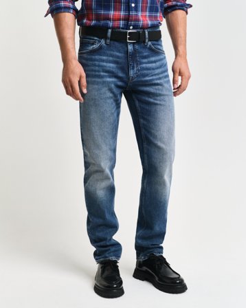 GANT Herren Regular Fit Jeans (44/30) Blau