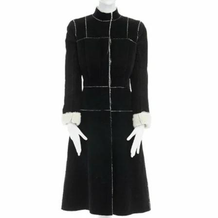 Alexander McQueen Pre-owned, Pre-owned Fabric outerwear Zwart, Dames, Maat:M,leer