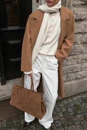 Premium Selection große Wildleder-Tasche - Taschen - Braun - One Size