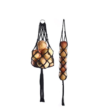 2stk Hengende Frukt Nettpose Lang Hengepose SORT